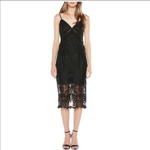 NWT Bardot Black Lace Midi Dress size small/ US 6